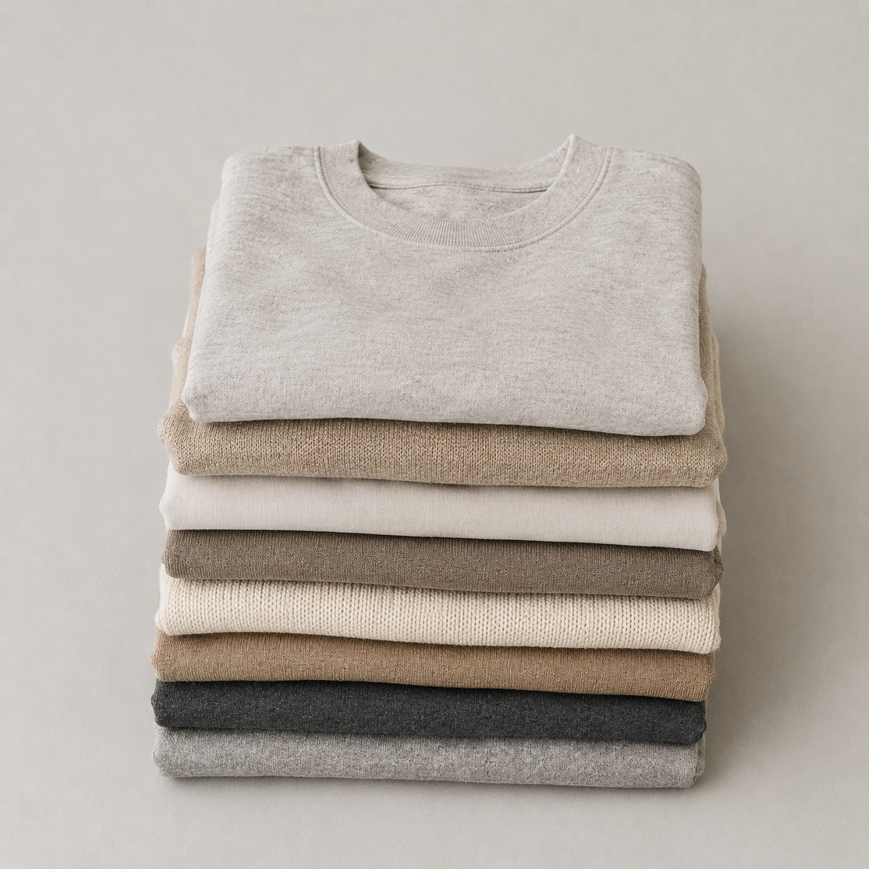 Pile de pulls pliés