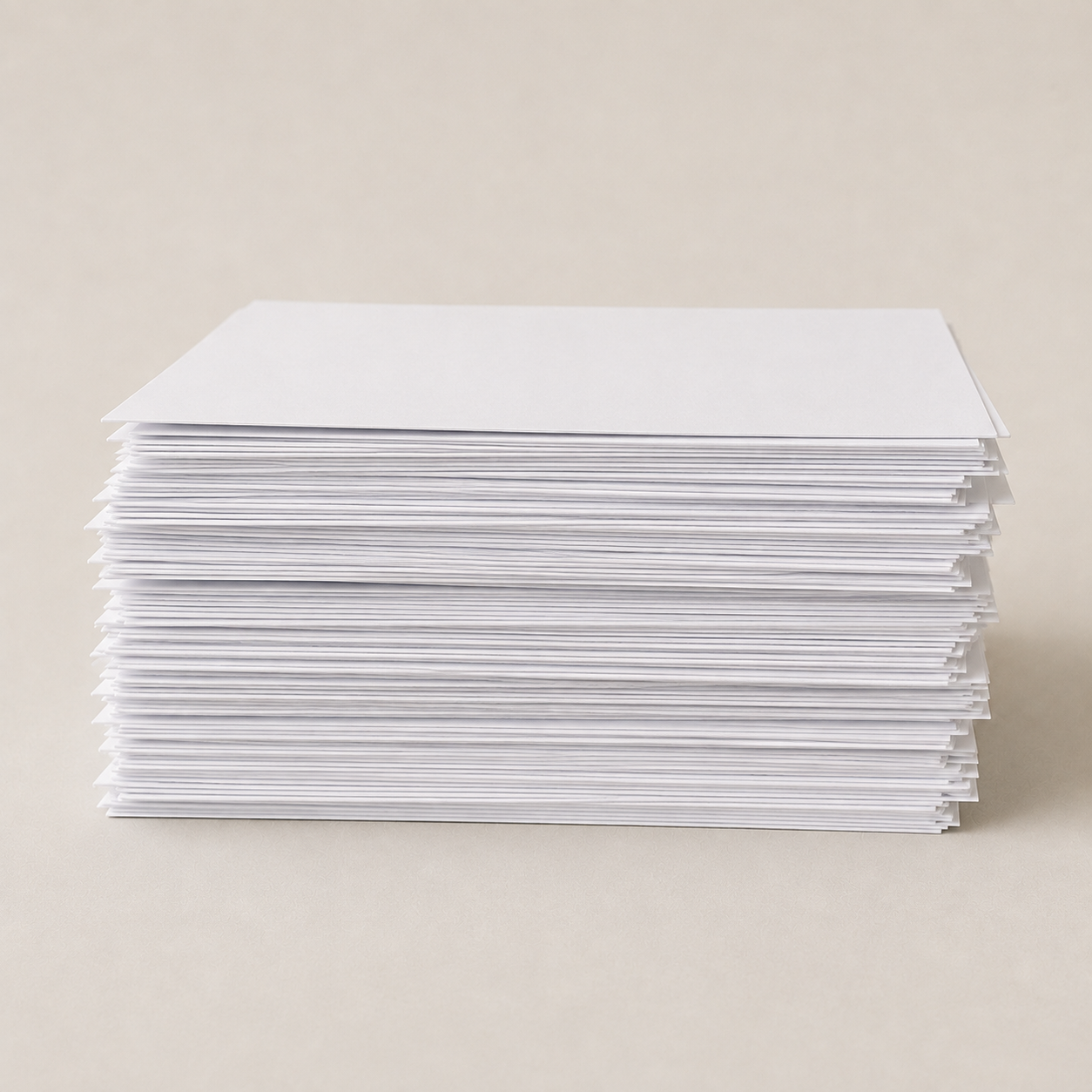 Pile de papiers vue par la tranche